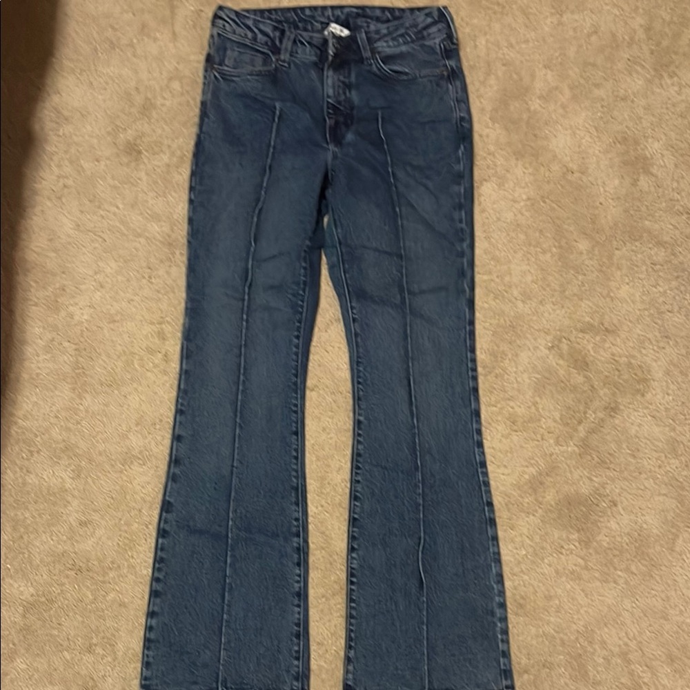 Ophelia & Co. Blue Wide Leg Flare Jeans